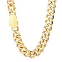 Stainless Steel Chain Necklace, 316L Stainless Steel, Vacuum Ion Plating, punk style  & for man 