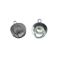 Zinc Alloy Hat Pendants, antique silver color plated, DIY Approx 3mm, Approx 