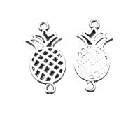 Zinc Alloy Charm Connector, Pineapple, antique silver color plated, DIY & 1/1 loop & hollow Approx 1.5mm, Approx 