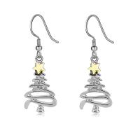 Christmas Earrings, 304 Stainless Steel, Christmas Tree, Christmas jewelry & for woman 
