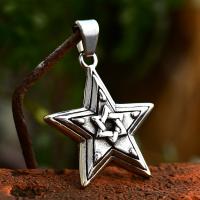 Stainless Steel Star Pendant, 304 Stainless Steel, polished, vintage & DIY 