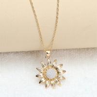 Zinc Alloy Necklace, with 1.97inch extender chain, Flower, plated, fashion jewelry & for woman 23mm Approx 17.32 Inch 