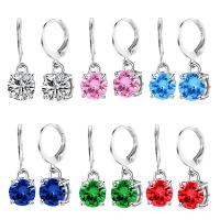 Zinc Alloy Earring Set, plated, fashion jewelry & micro pave cubic zirconia & for woman 
