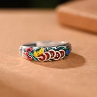 Палец кольцо-латунь, Латунь, плакированный цветом под старое серебро, ювелирные изделия моды & Женский, продается PC