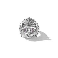 Палец кольцо-латунь, Латунь, плакирован серебром, ювелирные изделия моды & Мужская продается PC