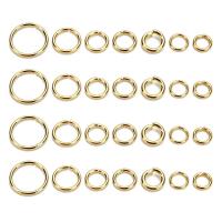Sägeschnitt Edelstahl Closed Sprung-Ring, 304 Edelstahl, plattiert, DIY & verschiedene Größen vorhanden, goldfarben, 1000PCs/Tasche, verkauft von Tasche