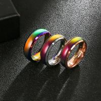 Titanium Steel Finger Ring & for man & change their color according to the temperature 