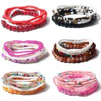 Glass Seed Beads Bracelets, Seedbead, with Acrylic, fashion jewelry & multilayer & for woman Approx 8 Inch 