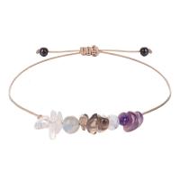 Gemstone Bracelets, Wax Cord, with Gemstone, 12 Signs of the Zodiac, adjustable & for woman Approx 15-30 cm 