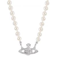 Collar de perlas de plástico, Perlas plásticas, con metal, con 1.97inch extender cadena, chapado, Joyería & para mujer & con diamantes de imitación, más colores para la opción, longitud:aproximado 15.75 Inch, Vendido por UD