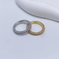 Латунное кольцо с стразами, Латунь, Другое покрытие, ювелирные изделия моды & разный размер для выбора & Женский & со стразами, Много цветов для выбора, продается PC