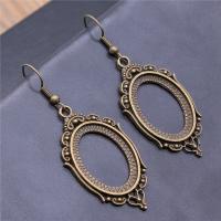 Zinc Alloy Earring Drop Component, plated, vintage & DIY & hollow 