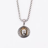 Titanium Steel Jewelry Necklace, Buddha, Unisex cm 