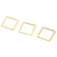 Brass Jewelry Pendants, Square, DIY & double-hole & hollow Approx 1.8mm 