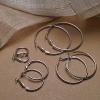 Zinc Alloy Hoop Earring, real gold plated, fashion jewelry & for woman 