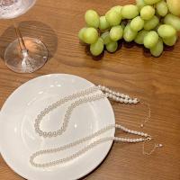 Plastic Pearl Necklace, with Zinc Alloy, fashion jewelry & for woman, white Approx 40 cm 