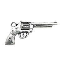 pendentif de pistolet en alliage zinc , alliage de zinc, Plaqué de couleur d'argent, Vintage & DIY Environ Vendu par sac