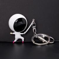 Zinc Alloy Key Chain Jewelry, polished, Unisex, white, 110mm 