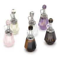 Gemstone Perfume Bottle Pendant, with 304 Stainless Steel, Teapot, fashion jewelry & Unisex 