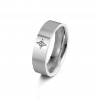 Stainless Steel Finger Ring, 304 Stainless Steel, Donut, Vacuum Ion Plating, laser pattern & Unisex US Ring 