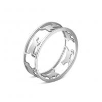 Stainless Steel Finger Ring, 304 Stainless Steel, Cat, Vacuum Ion Plating & for woman & hollow US Ring 
