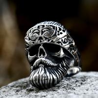 Titanium Steel Finger Ring, polished, punk style & for man, US Ring 
