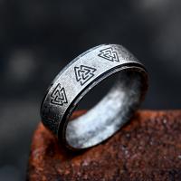 Titanium Steel Finger Ring, Vacuum Ion Plating, vintage & for man 8mm, US Ring 