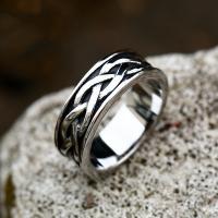Titanium Steel Finger Ring, polished, vintage  & for man, US Ring 