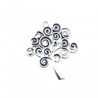 Zinc Alloy Jewelry Pendants, Tree, antique silver color plated, vintage & DIY Approx 