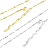 Stainless Steel Chain Jewelry, 304 Stainless Steel, with 1.97inch extender chain, plated, fashion jewelry & DIY 1.6mm Approx 17.72 Inch 