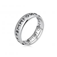 Stainless Steel Finger Ring, 304 Stainless Steel, Donut, laser pattern & Unisex original color US Ring 