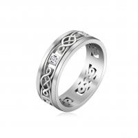 Stainless Steel Finger Ring, 304 Stainless Steel, Donut, Unisex & hollow, original color US Ring 