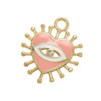 Fashion Evil Eye Pendant, Brass, Vacuum Ion Plating, DIY 
