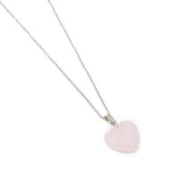 Gemstone Necklaces, Natural Stone, with 5cm extender chain, Heart, plated, fashion jewelry & for woman 2mm cm 