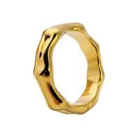 Brass Finger Ring, Bamboo, plated & for woman US Ring 