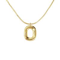 Brass Jewelry Necklace, with 2.36inch extender chain, Geometrical Pattern, plated, fashion jewelry & snake chain & for woman & hollow Approx 15 Inch 