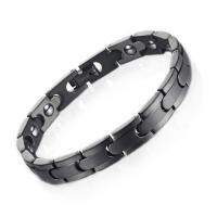Titanium Steel Bracelet & Bangle, with Germanium & Magnetic Hematite, Vacuum Ion Plating, fashion jewelry & Unisex 