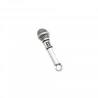 Zinc Alloy Jewelry Pendants, Microphone, antique silver color plated, vintage & DIY Approx 