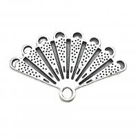 Zinc Alloy Jewelry Pendants, Fan, antique silver color plated, vintage & DIY & 1/8 loop Approx 