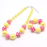 Acrylic Children Jewelry Sets, with Zinc Alloy, with 2.36inch extender chain, Girl & fashion jewelry 12mm,20mm Approx 16.92 Inch 