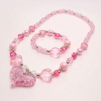 Acrylic Children Jewelry Sets, with Resin & Zinc Alloy, Girl & fashion jewelry 8mm,38*30mm,17*19mm Approx 18.11 Inch, Approx 6.69 Inch 