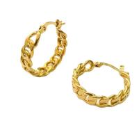 Stainless Steel Leverback Earring, Brass, 18K gold plated, fashion jewelry & for woman, golden 