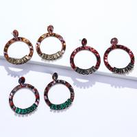 Acrylic Drop Earring, fashion jewelry & for woman & with rhinestone 