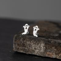 Zinc Alloy Stud Earring, Ghost, plated, fashion jewelry & for woman 