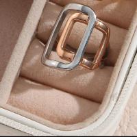 Stainless Steel Finger Ring, 304 Stainless Steel, Square, 18K gold plated, fashion jewelry, silver color US Ring 