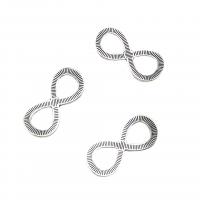Zinc Alloy Charm Connector, Infinity, antique silver color plated, vintage & DIY & 1/1 loop Approx 