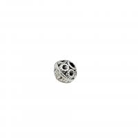 Zinc Alloy Jewelry Beads, Round, antique silver color plated, vintage & DIY Approx [