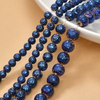 Natural Lava Beads, plated, DIY Approx 1mm 