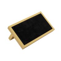 Velveteen Earring Display, with PU Leather, black 