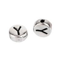 Sterling Silver Spacer Beads, 925 Sterling Silver, Antique finish, DIY & with letter pattern Approx 1mm 